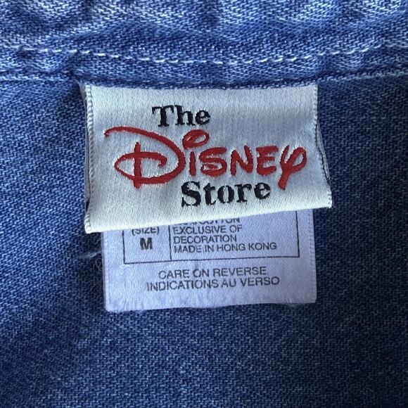 Vintage Disney Denim Shirt Womens Medium Winnie the Pooh Eeyore Embroidered 90s - Picture 5 of 8